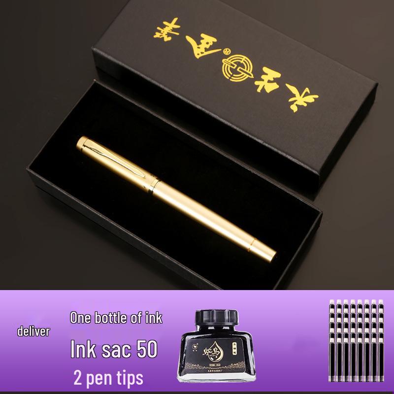 Handmade Curved Tip Calligraphy Fountain Pen for Students and Adults - Perfect for Writing and Character Practice