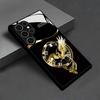 Creative Design Golden Phoenix Round  Pattern Glass Phone Case for  S26 S25  S24 S23 Ultra S22 S21 S20 FE S20 Ultra A36 A56