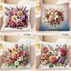 Vintage Floral Pillow  Home Decor Pillow for Sofas and Beds  Car Headrest Pillow