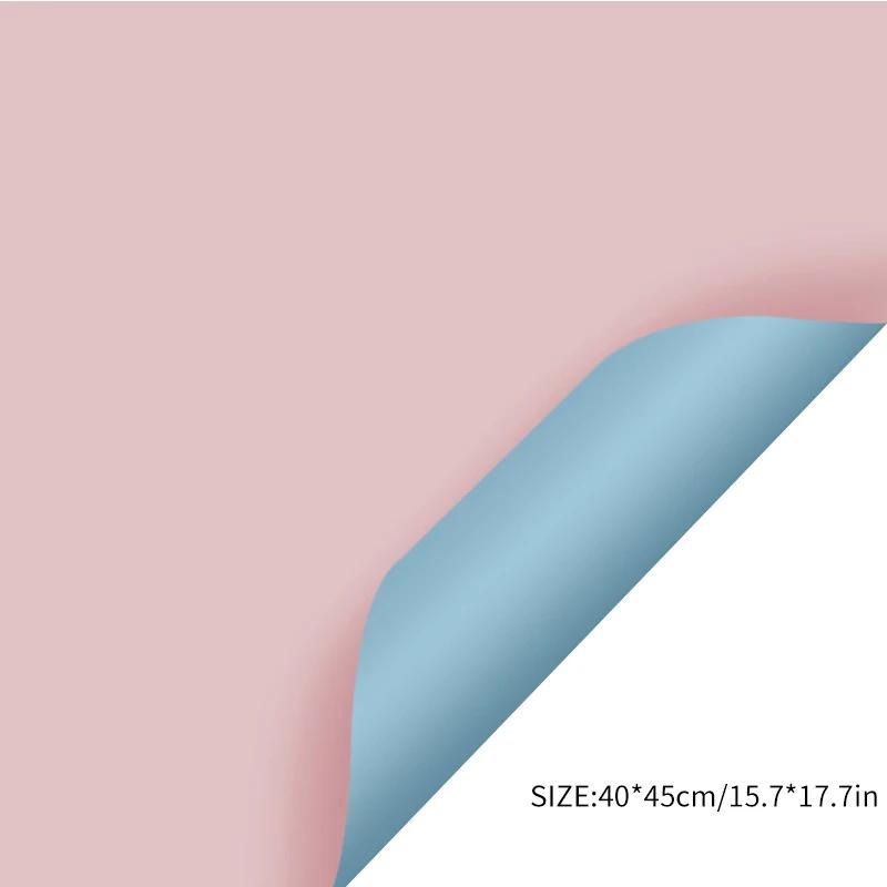 5pcs Colorful Two-sided Flower Wrapping Paper Gift Packaging Paper Birthday Party Supply Waterproof Paper Roll Party Decoration