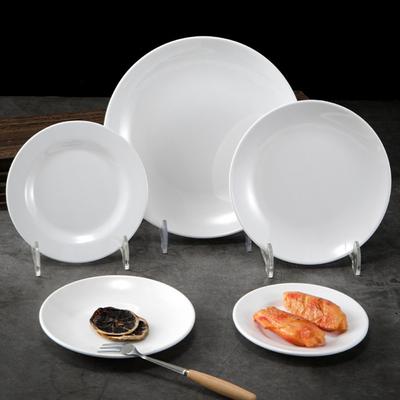 Steak Trays Round Melamine White Dish Fall-resistant Imitation Porcelain White Disc Durable Unbreakable Dinner Plate Dessert