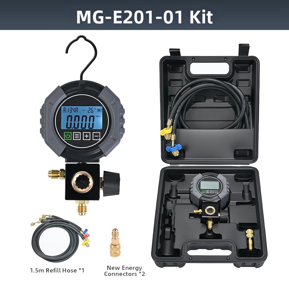 0-6000 KPa Digital Manifold Pressure Gauge, Electronic Air Conditioner Pressure Leak Tester, Refrigerant-Vacuum Pressure Gauge