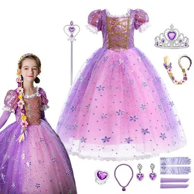 Prinzessinenkleid für Prinzessin One Kinder Prinzessin Ausgefallen One Prinzessin Kinder Für Gedenkbühne Ausgefallen Lila [AOTYP] Kinder, Cosplay, Kleid, Mädchen, Stück,