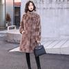 Haining Long Mink Fur Coat for Women - High-End Winter Style