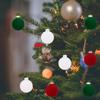 Christmas Decoration Ball Festive Flocking 9 Pieces Decorative Tree Ornament For Gathering Festival Fireplace Home Wall Holiday