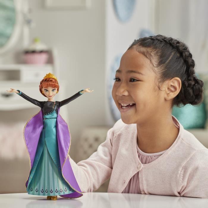 DISNEY LA REINE DES NEIGES - Poupée Anna chantante Tenue de reine - chante « Point d'avenir sans nous »