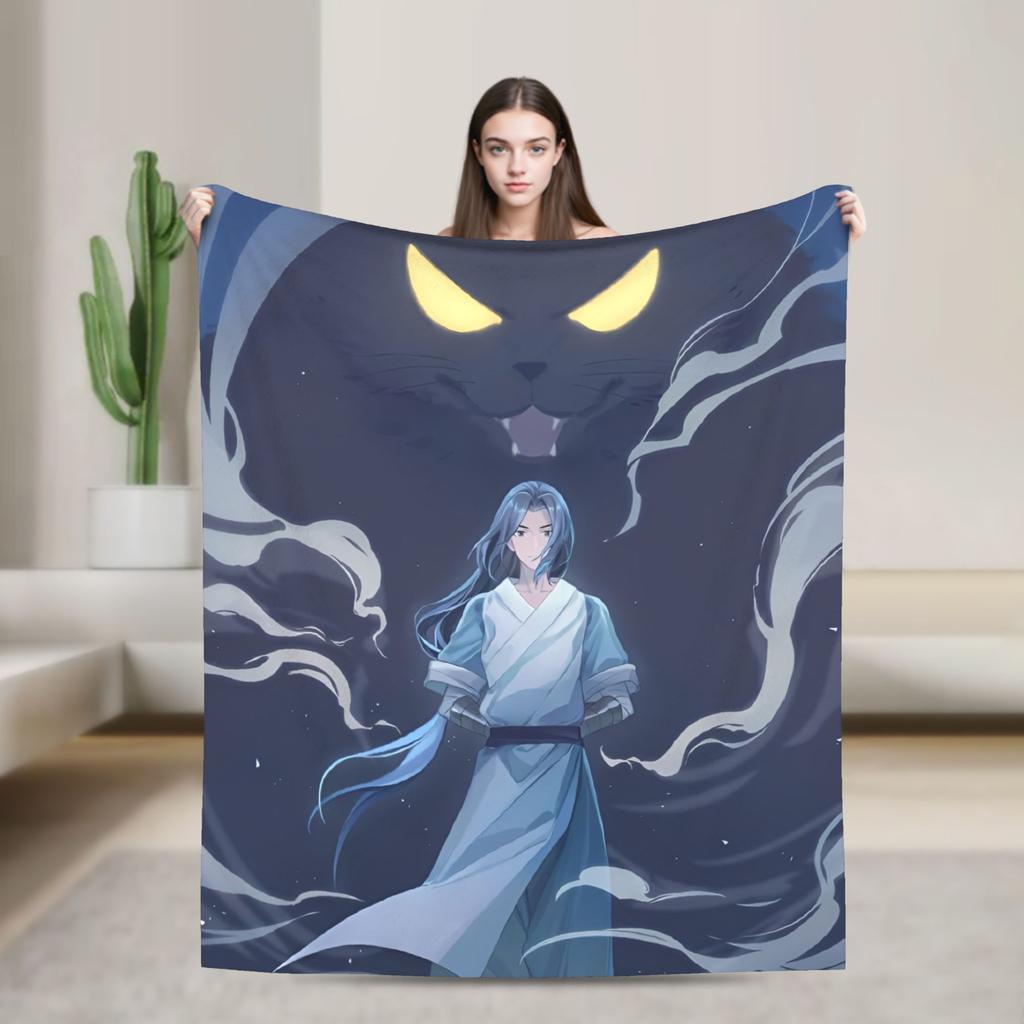 The Legend Of Hei Anime Blanket  Camping Flannel Throw Blanket For Living Room Soft Custom Quality Bedspread Birthday Present