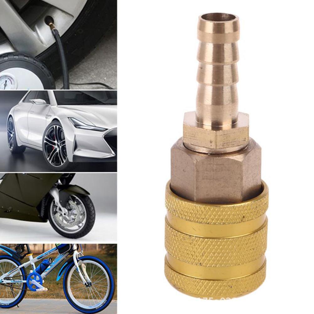 8mm Tire Valve Inflation Joint Brass Pump Adapter Quick Connector Conversion Accessories for Bicycle Motorcycle Car Tire Filling