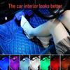 USB RGB LED Car Interior Ambient Light with Music Rhythm & Seven-Color Footwell Effects