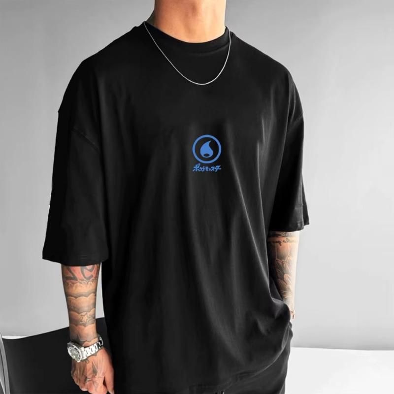 T-shirt Imprimé Blastoise Périphérique Été Nouveau Hommes et Femmes Y2K Harajuku Ample Décontracté Polyvalent Haut à Manches Courtes