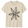 Minimalist Hand Drawn Floral Design TShirt Botanical Flower Birthday Gift