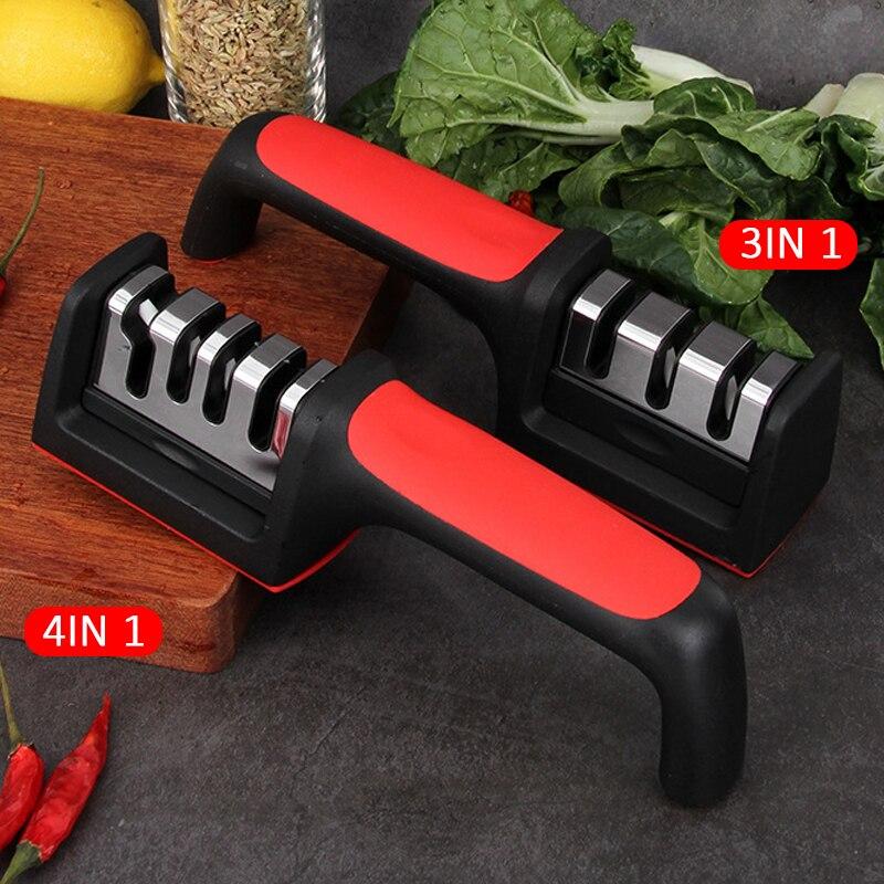 Domácí multifunkční třístupňový brusný kámen na broušení nožů Rychlokeramické ruční ostřicí nástroje Kuchyňský 3/4segmentový brousek na nože