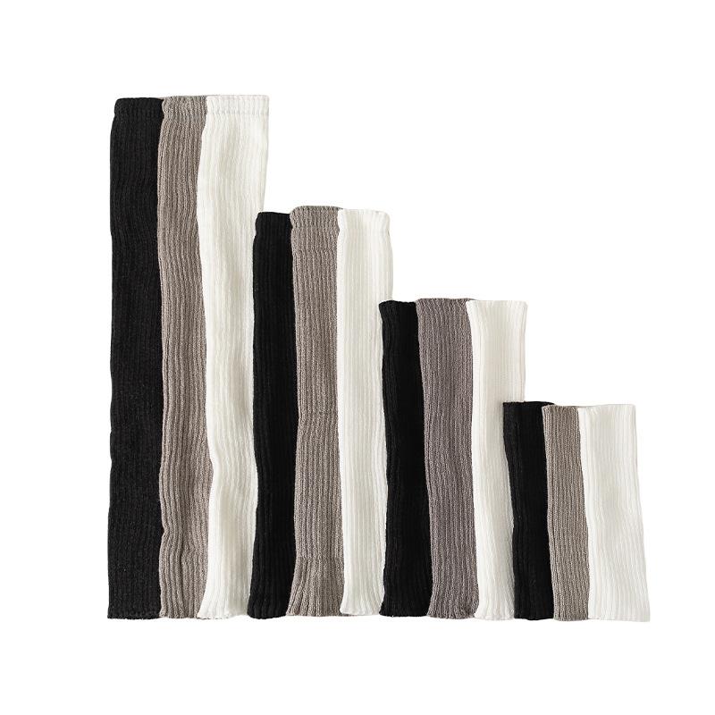 Socks Cover Stacking Socks Horizontal Machine Knitted Wool Solid Color Vertical Strip Leg Warmer Y2K Winter Leg Guard Socks