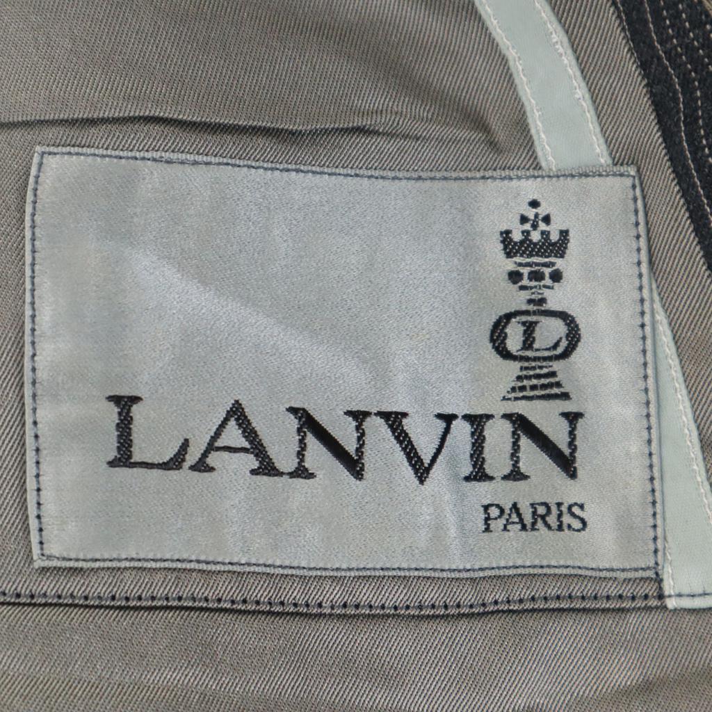 LANVIN Striped Pattern tailored jacket gray Men's Used