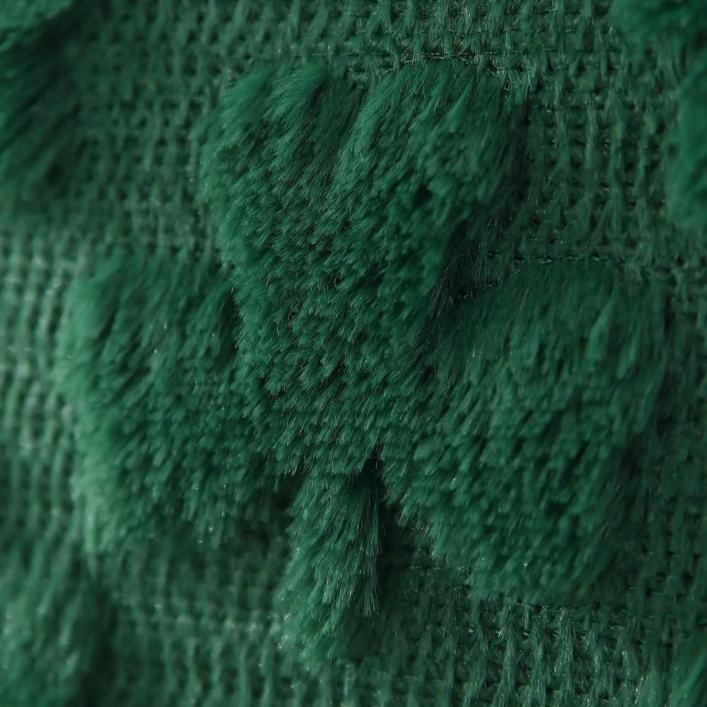 Household Clover Pattern St. Patrick‘s Day Shamrock Pillow Cover Green Plush Sofa Throw Pillow Square Pillowcase Office