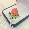 Zircon Pearls Brooches Sparkling Brooches New Peony Flower Brooches  Waist Accessorizing