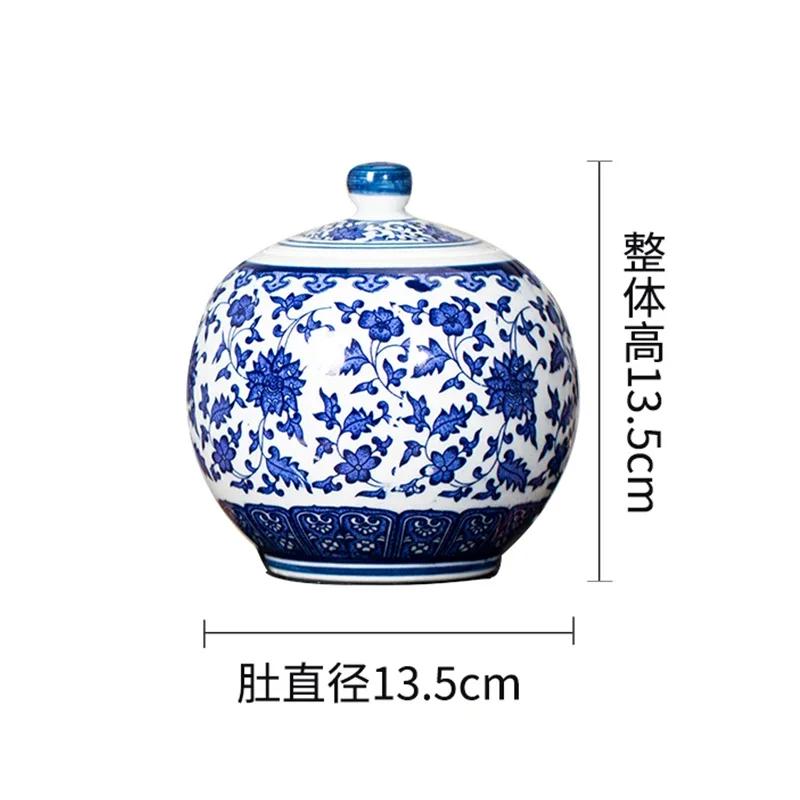 Borcane ceramice în stil chinezesc retro, pentru casă, sufragerie, depozitare pe desktop, accesorii conservate, borcane de ceai creative și rafinate, ornament