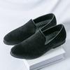 Mens Slip-On Loafer Shoes Casual Oxford Style Pointed Toe PU Leather Low Heel Rubber Sole