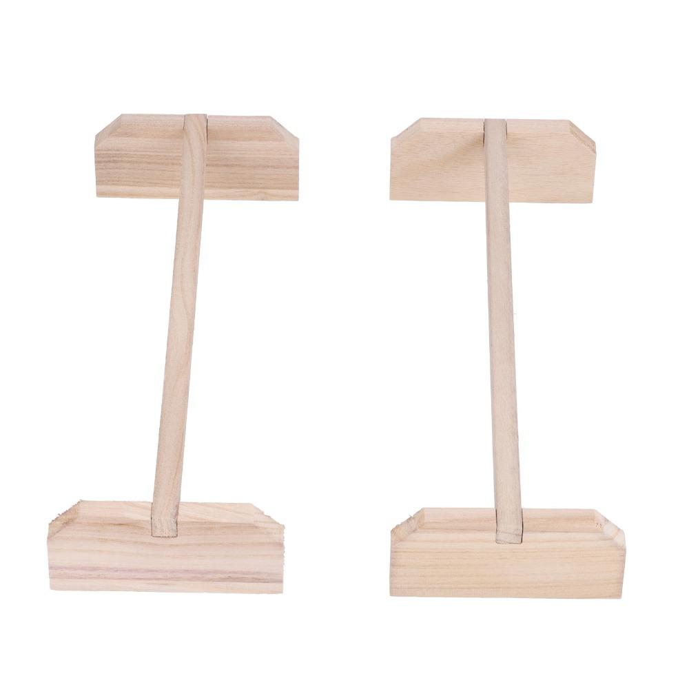 2 Sets Large Size Chicken Wooden Perches Wood Thicker Bracket Bird Training Stand Stable Base Gnaw Resistant Pet Roosting Stand