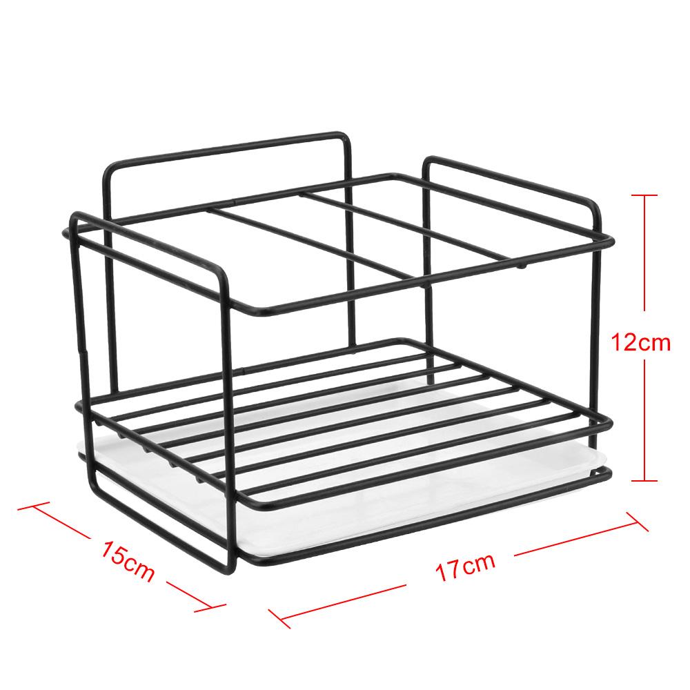 Kitchen Accessories Soap Drain Storage Rack Sponge Holder Iron Shelf Bathroom Organizer Bathroom Holder Dishcloth Brush Holder