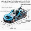 1:32 Scale Atlantic Bolide Sports Car Model Toy Doors Opened Sound Light Pul Back Alloy Racing Cars Collection Ornaments