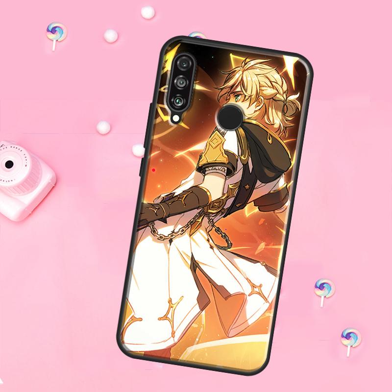 Genshin Impact Albedo For Huawei Nova 12s 12i 8i 11i 9 10 SE Y60 Y70 Y90 Y72 Y73 Y61 Y91 P60 Pro P30 P40 Lite Case