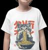 Kids Cat Ramen T-Shirt: Retro Graphic, Funny Animal Gift