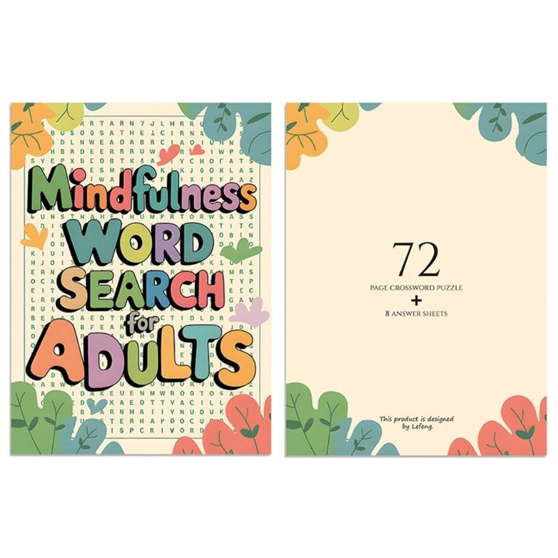 Cuaderno de actividades de búsqueda de palabras, libro de rompecabezas con materiales de papel reciclado que ofrece diversión ecológica lejos de las pantallas digitales.