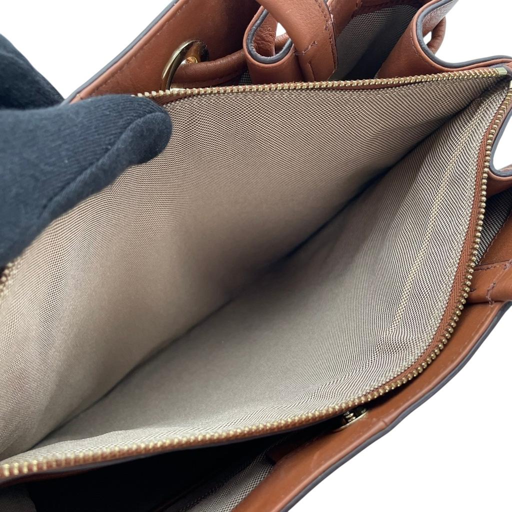 Used COLE HAAN Bucket bag, handbag, shoulder bag Grand Ambition Grand Ambition Small Bucket BagHandbag British Tongue/Brown leather Women