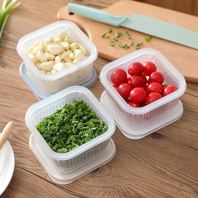 Refrigerator Storage Box Kitchen Food Vegetable Fruit Storage Box Drain Basket Storage Containers Fridge Organizer Storage Box
