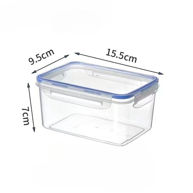 1Pc/4Pcs Refrigerator Storage Box Food Containers Plastic Fresh-Keeping Box with Lid Portable Storage Box Kitchen Organization