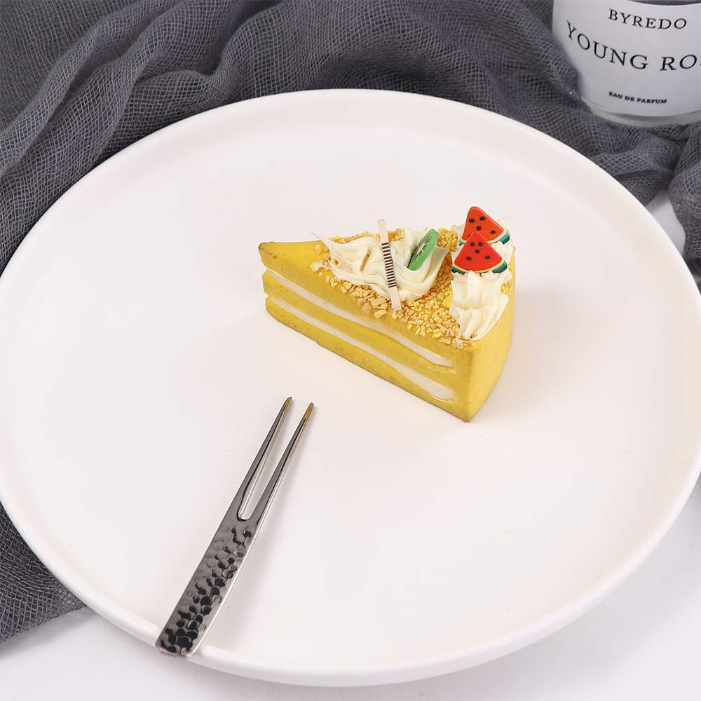 Metal Handmade Coffee Dessert Cake 304 Stainless Steel Teaspoon Stirring Spoon Tableware Fruit Fork