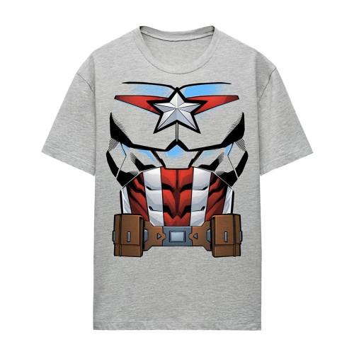 Captain America Womens/Ladies Costume Heather T-Shirt