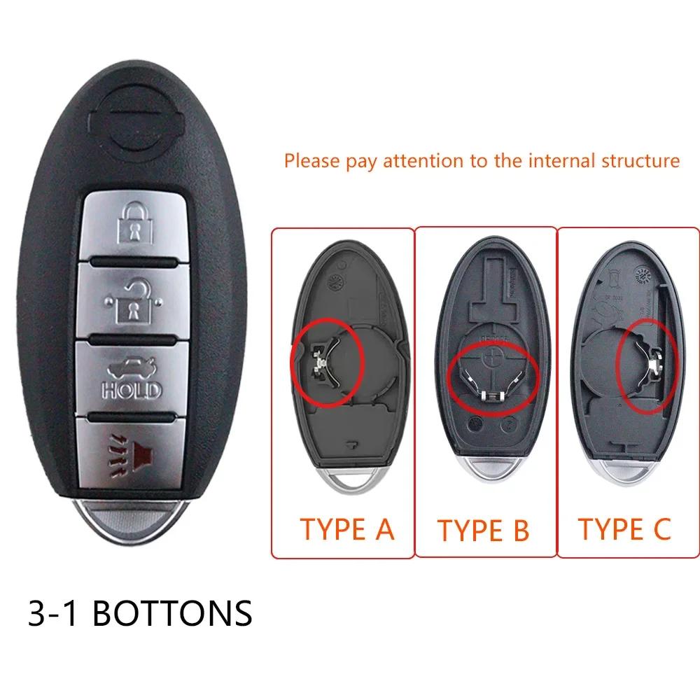 2 3 4 5 Buttons Auto Key Fob Remote Cover Housing Housing Fit For Nissan Altima Maxima Sunny Rogue Teana Sentra Versa Murano No Logo Sticker