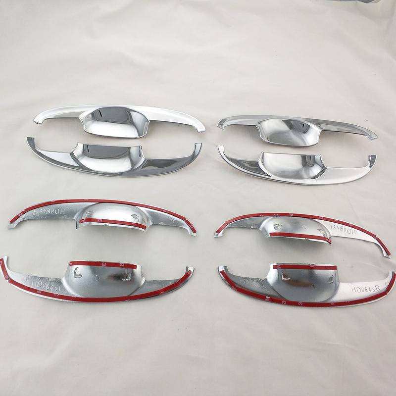 Car ABS Chrome Accessories Plated Door Handle Bowl Cover Trim Paste Style For Toyota Yaris Vitz Hatchback 2006 2008 2012 2013