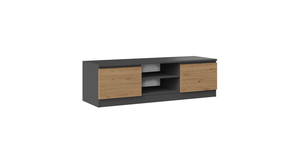 MALWA 120 TV STAND - ANTHRACITE / ARTISAN OAK