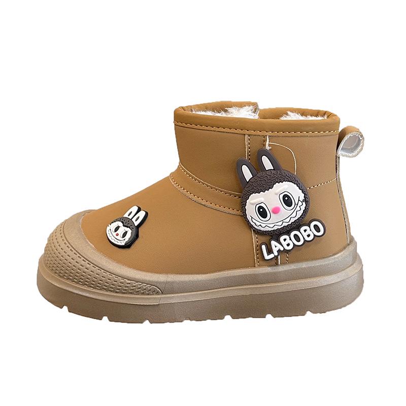 Kids' Cartoon Snow Boots 2025: Warm, Waterproof, Non-Slip Winter Cotton Shoes with Velvet Lining