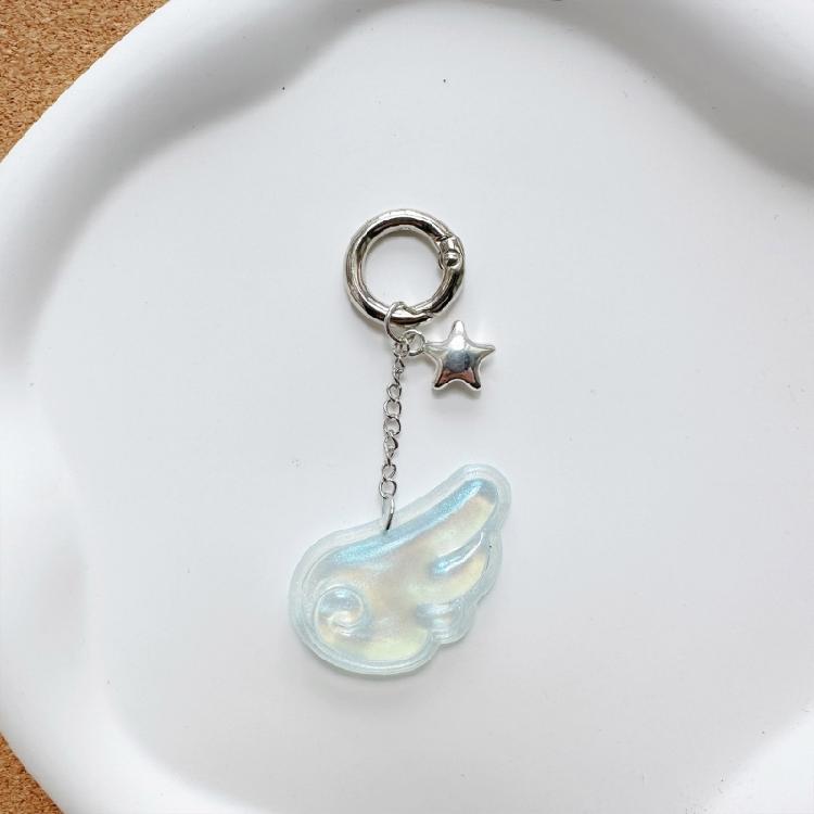 Delicate Acrylic Angel Wing Star Key Ring For Women Keys Organization Inspirational Pocket Charm Sentimental Present