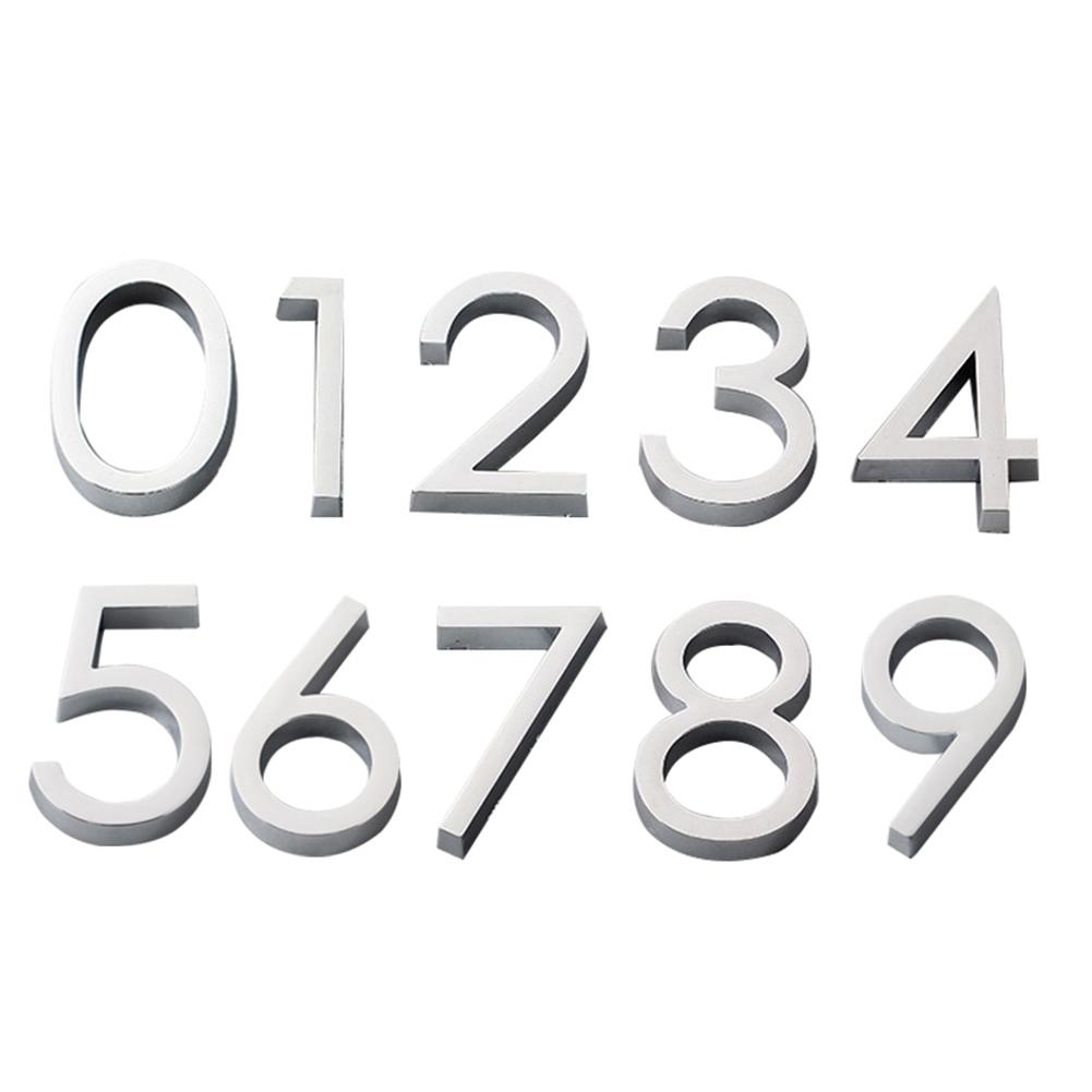 60mm Self-Adhesive House Numbers Modern Number Signs On The Door Extra Apartment Address And Mailbox Plate Hotel Room Numerals