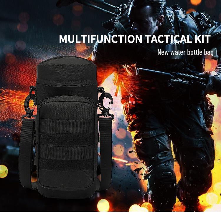 Multifunktionale Schultertasche für Camping & Radfahren mit Flaschenhalter