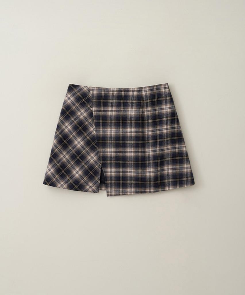 Murmure Pra Low Slit Check Skirt_Pra Skirt