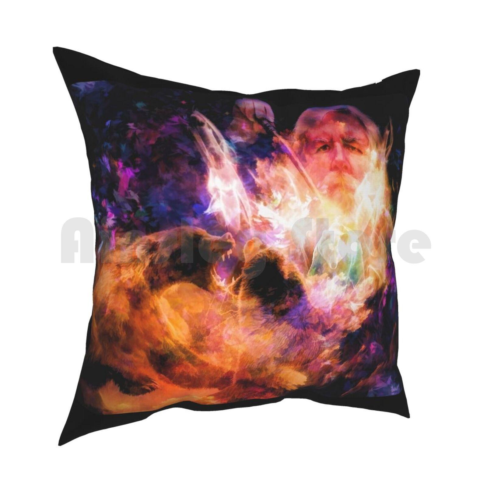 Human Galaxy Pillow Case Printed Home Soft Throw Pillow Abstract Bear Day 30cmx30cm