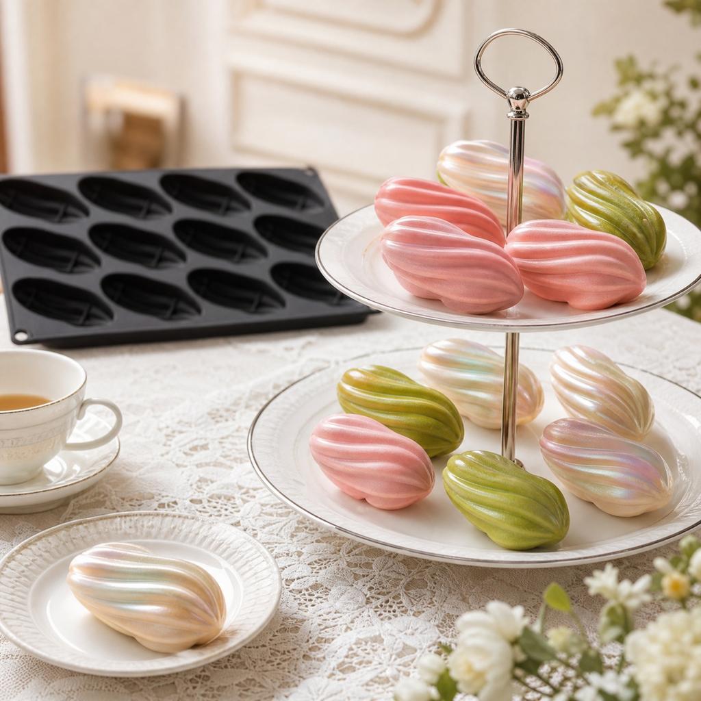Silicone Baking Mold for Pistachio Nut Shape Mousse French Chiffon Cake Mold Food Grade Flexible Nonstick Silicone Mold for Baking