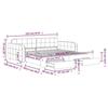 VidaXL Daybed with Trundle and Drawers Black 100x200 Cm Velvet 3196988