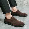 Plus Size Business Casual Herenschoenen Suède Leren Oxford Schoenen Voor Heren Platte Schoenen