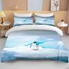 Cute Penguin Bedding 2/3 Piece Set king size double bed bedding set microfiber or polyester duvet cover set kids bedroom bed set