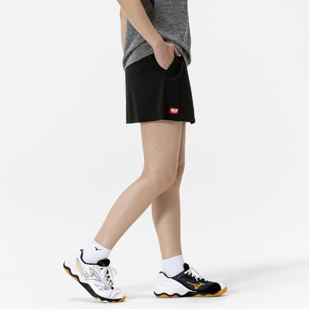 Table Tennis Size 82JBC220 Skirt, Moisture-Wicking, Quick-Drying, Women's, Black, L,
