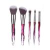 New 5 Makeup Brushes Set Colorful Diamond Transparent Makeup Brush Set Crystal Handle Beauty Makeup Tool
