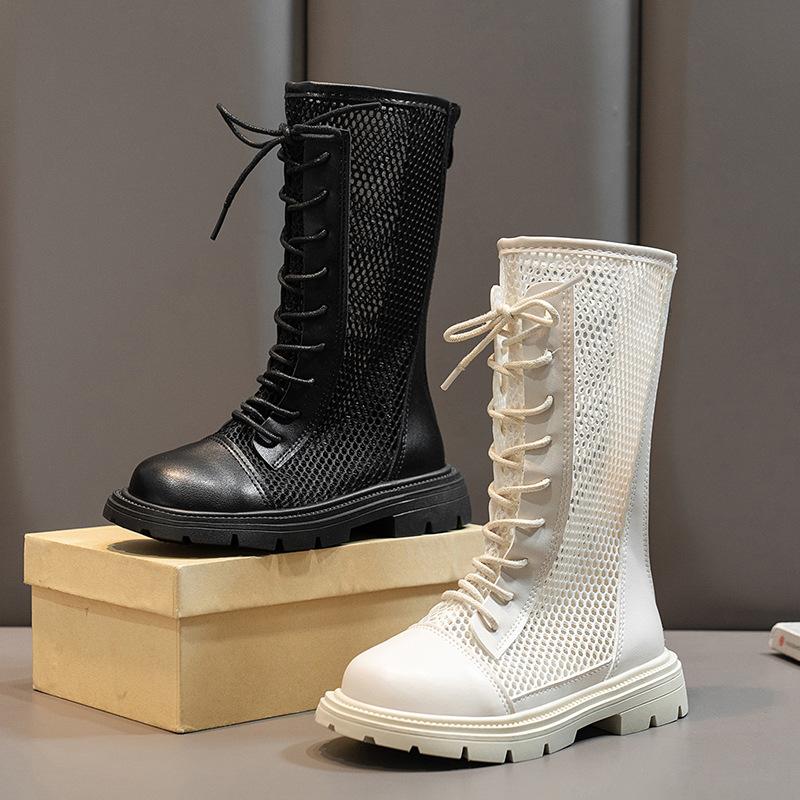 Mädchensandale, Kinderschuhe, Kinderschuhe, Flache Schuhe, Lange Stiefel