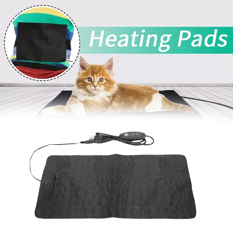 Heizung Haustier Elektrisches Hunde Katze Bett Wärmer 3 Modi Wasserdicht Teppich Decke USB Bett